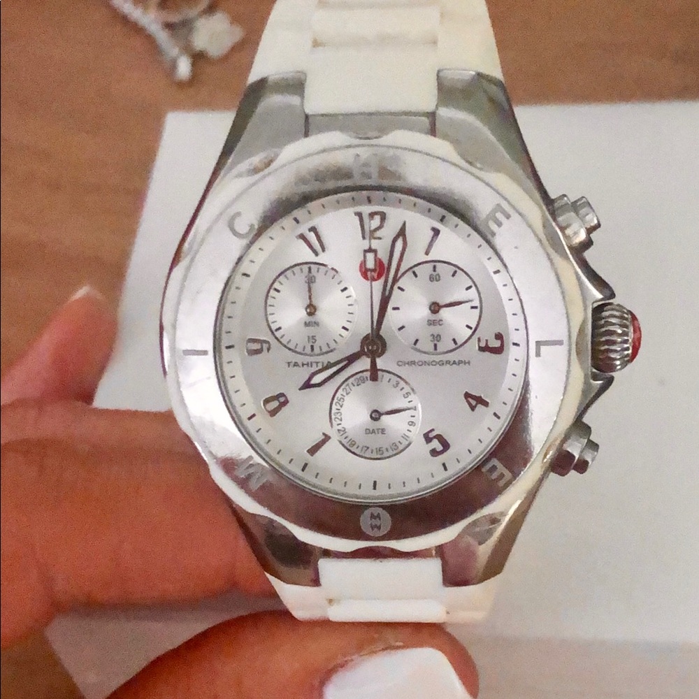 Authentic My Michele Tahitian White Jelly Watch